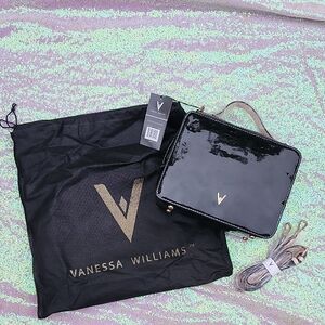 Vanessa Williams Black Patent Leather Camera Handbag NWT!!